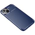 Coque iPhone 14 Max Beetle - Fibre de Carbone - Bleue