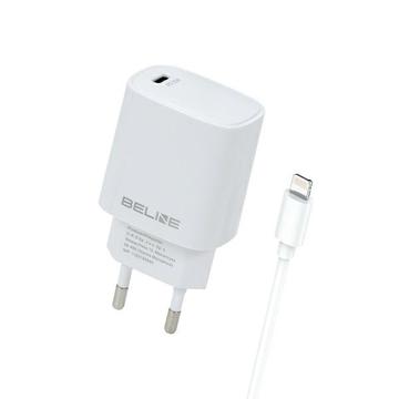 Beline PD 3.0 20W Chargeur Lightning - iPhone 14/13/12/X/iPad Pro - Blanc