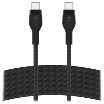 Câble USB-C / USB-C Belkin BoostCharge Pro Flex 60W - 3m - Noir