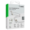 Câble USB-C / USB-C Belkin BoostCharge Pro Flex 60W - 3m - Blanc