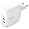 Chargeur Secteur Belkin BoostCharge 40W - PD 3.0, 2xUSB-C - Blanc