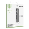 Multiprise USB 2.0 Ultrafine Belkin Travel Hub - 4 Ports - Noire