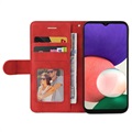 Étui Portefeuille Samsung Galaxy A22 5G, Galaxy F42 5G Série Bi-Color - Rouge