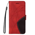 Étui Portefeuille Samsung Galaxy A42 5G Bi-Color Series - Rouge