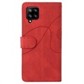Étui Portefeuille Samsung Galaxy A42 5G Bi-Color Series - Rouge