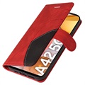 Étui Portefeuille Samsung Galaxy A42 5G Bi-Color Series - Rouge