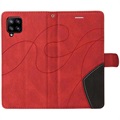 Étui Portefeuille Samsung Galaxy A42 5G Bi-Color Series - Rouge
