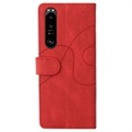 Étui Portefeuille Sony Xperia 1 III Bi-Color Series - Rouge