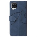 Étui Portefeuille Samsung Galaxy A12 Série Bi-Color - Bleu