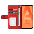 Étui Portefeuille Samsung Galaxy A32 5G/M32 5G Série Bi-Color - Rouge