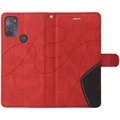 Étui Portefeuille Motorola Moto G50 Bi-Color Series - Rouge