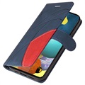 Étui Portefeuille Samsung Galaxy A51 Série Bi-Color - Bleu