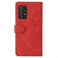 Étui Portefeuille Samsung Galaxy A52 5G, Galaxy A52s Bi-Color Series - Rouge