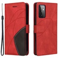 Étui Portefeuille Samsung Galaxy A72 5G Bi-Color Series - Rouge