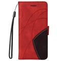 Étui Portefeuille Xiaomi 11T/11T Pro Série Bi-Color - Rouge