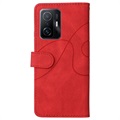 Étui Portefeuille Xiaomi 11T/11T Pro Série Bi-Color - Rouge
