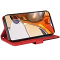 Étui Portefeuille Xiaomi 11T/11T Pro Série Bi-Color - Rouge
