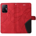 Étui Portefeuille Xiaomi 11T/11T Pro Série Bi-Color - Rouge