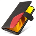 Étui Portefeuille Xiaomi Poco X3 Pro/X3 NFC Série Bi-Color - Noir