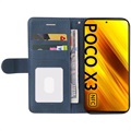 Étui Portefeuille Xiaomi Poco X3 Pro/X3 NFC Série Bi-Color - Bleu