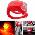 Lampe de vélo avant et arrière en silicone Lampe de vélo à LED polyvalente et résistante à l'eau Lampe frontale et lampe arrière pour la sécurité à vélo - Rouge