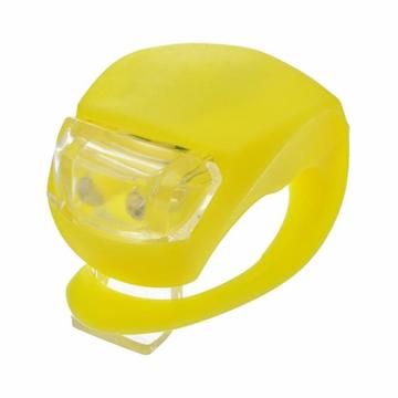 Lampe de vélo avant et arrière en silicone Lampe de vélo à LED polyvalente Lampe frontale résistante à l\'eau Lampe arrière pour la sécurité du cyclisme - Jaune