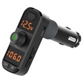 Émetteur FM Bluetooth / Chargeur Voiture double port BC70 - Noir