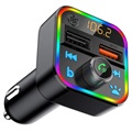Émetteur FM Bluetooth / Chargeur Voiture Rapide BT22 avec 2x USB - Noir