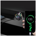 Émetteur FM Bluetooth / Chargeur Voiture Rapide BT22 avec 2x USB - Noir