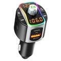 Émetteur FM Bluetooth & Chargeur de Voiture Rapide avec Lumière LED BC67