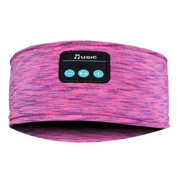 Bandeau Bluetooth sans fil pour écouter de la musique en dormant Casque d\'écoute de sommeil Haut-parleur stéréo HD pour dormir, s\'entraîner, faire du jogging, faire du yoga - Rose