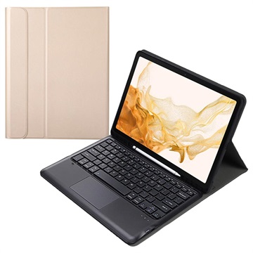 Étui Samsung Galaxy Tab S8+ avec Clavier Bluetooth - Doré