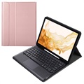 Étui Samsung Galaxy Tab S8+ avec Clavier Bluetooth - Rose Doré