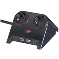 Chargeur USB avec 2x Prises CA Brennenstuhl Desktop-Power - Noir
