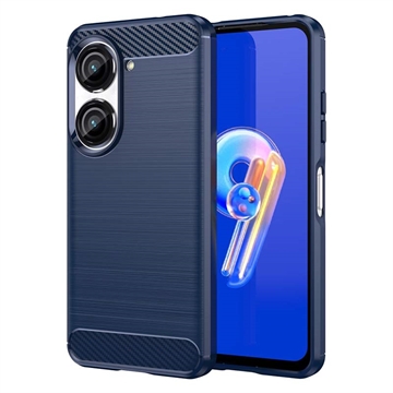 Coque Asus Zenfone 10 en TPU Brossé - Fibre de Carbone