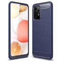 Coque Samsung Galaxy A52 5G/A52s 5G en TPU Brossé - Fibre de Carbone