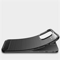 Coque iPhone 13 Pro en TPU Brossé - Fibre de Carbone - Noire