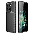 Coque en TPU Brossé pour Samsung Galaxy Xcover6 Pro - Fibre de Carbone - Noire