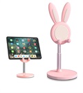 Oreilles de Lapin Support du Bureau Universel 4" - 12.9" - Rose