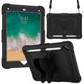 Butterfly Shape Kickstand PC + Silicone Tablet Case Cover with Shoulder Strap pour iPad 9.7-inch (2018)/(2017)/iPad Air 2