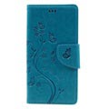 Étui Portefeuille Papillon pour Sony Xperia XZ, Xperia XZs - Bleu