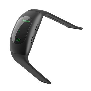 Bracelet d\'aide au sommeil à microcourant CES avec 3 modes et minuterie automatique - Noir