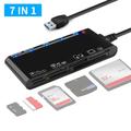 CR7 USB 3.0 Lecteur de cartes multifonctionnel - Cartes CF/SD/MS/TF - Noir