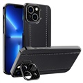 Coque Hybride iPhone 13 Mini CamStand - Fibre de Carbone - Noire