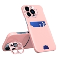 Coque iPhone 14 Pro avec Porte-Cartes CamStand - Rose