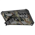 Coque Hybride Samsung Galaxy A53 5G avec Support Camo Série - Verte Armée