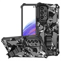 Coque Hybride Samsung Galaxy A53 5G avec Support Camo Série - Noire