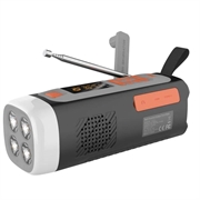 Camping Radio solaire à manivelle / Haut-parleur Bluetooth / Batterie Externe LR-7A - 4500mAh, AM/FM/SW