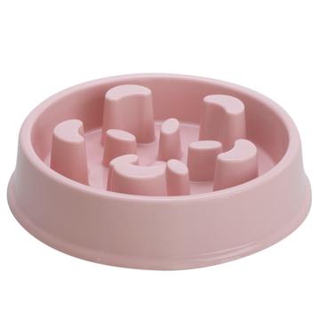 Gamelle antidérapante à alimentation lente pour chien de couleur bonbon - Rose