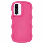 Coque Samsung Galaxy A36/A56  en TPU Candy Color Wavy - Rose Vif